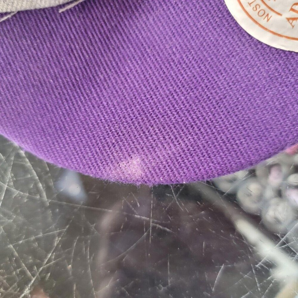 Mitchell & Ness Los Angeles Lakers Purple Grey Adjustable Snapback Hat Cap - Picture 5 of 9